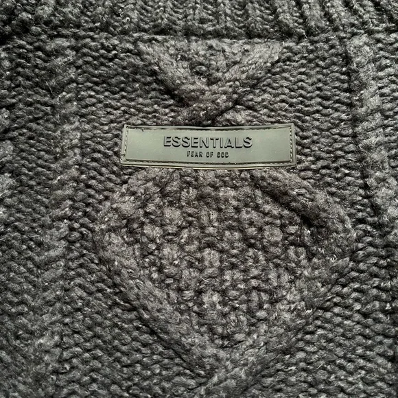 Fear of God Essentials Iron Cable Knit Turtleneck Sweater